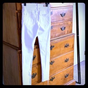 White AG cropped jeans